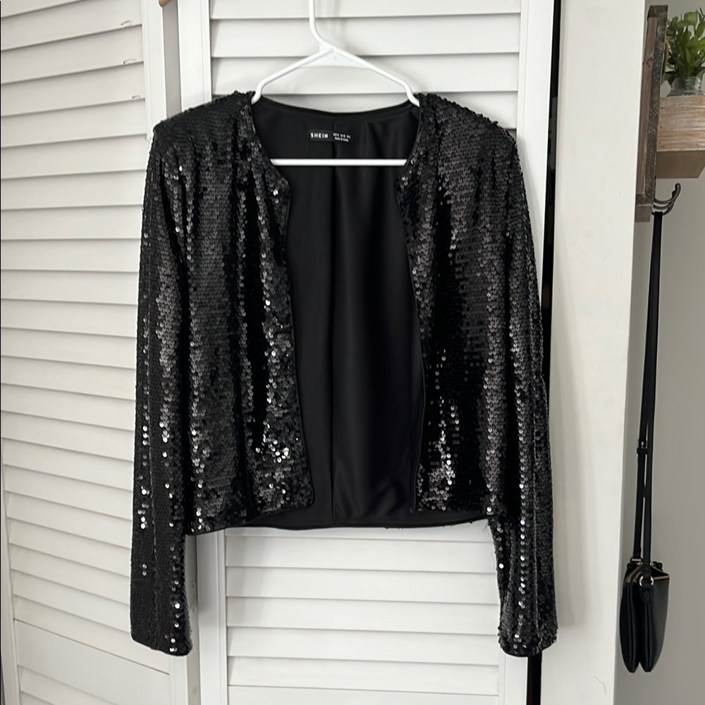 Sequin Black Jacket